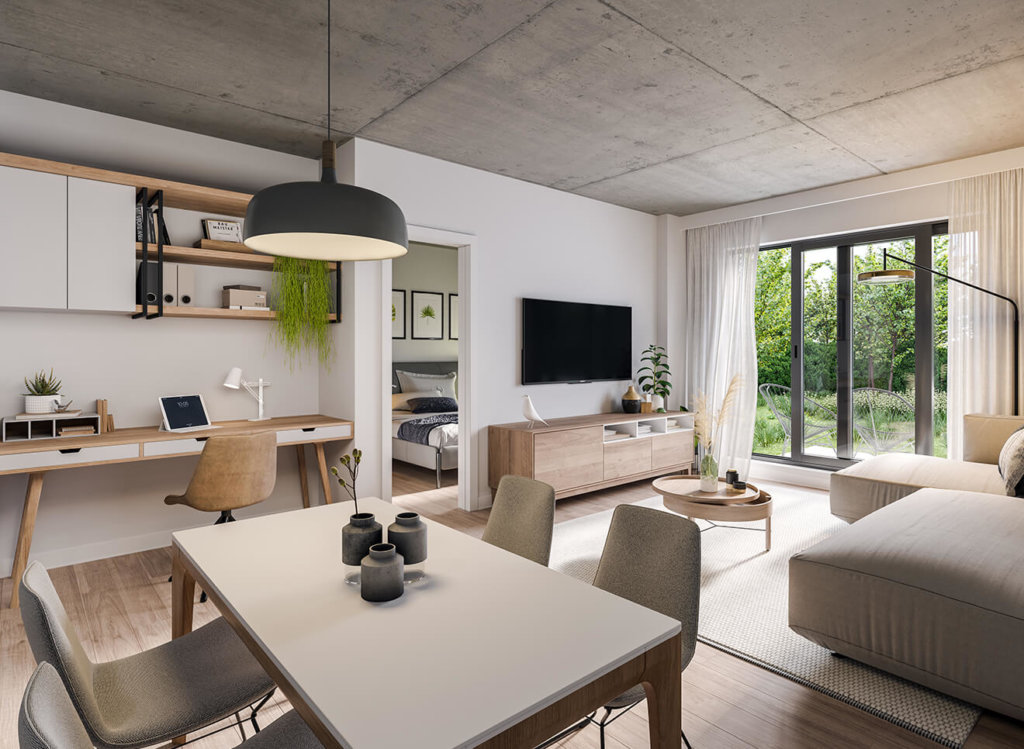 Intérieur de condo de la phase 2 pour le projet Les Cours Bellerive